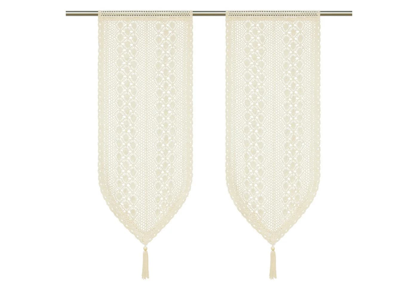 Joyswahl Scheibengardine 2 St. Beige Transparent Leinen - Bild 2
