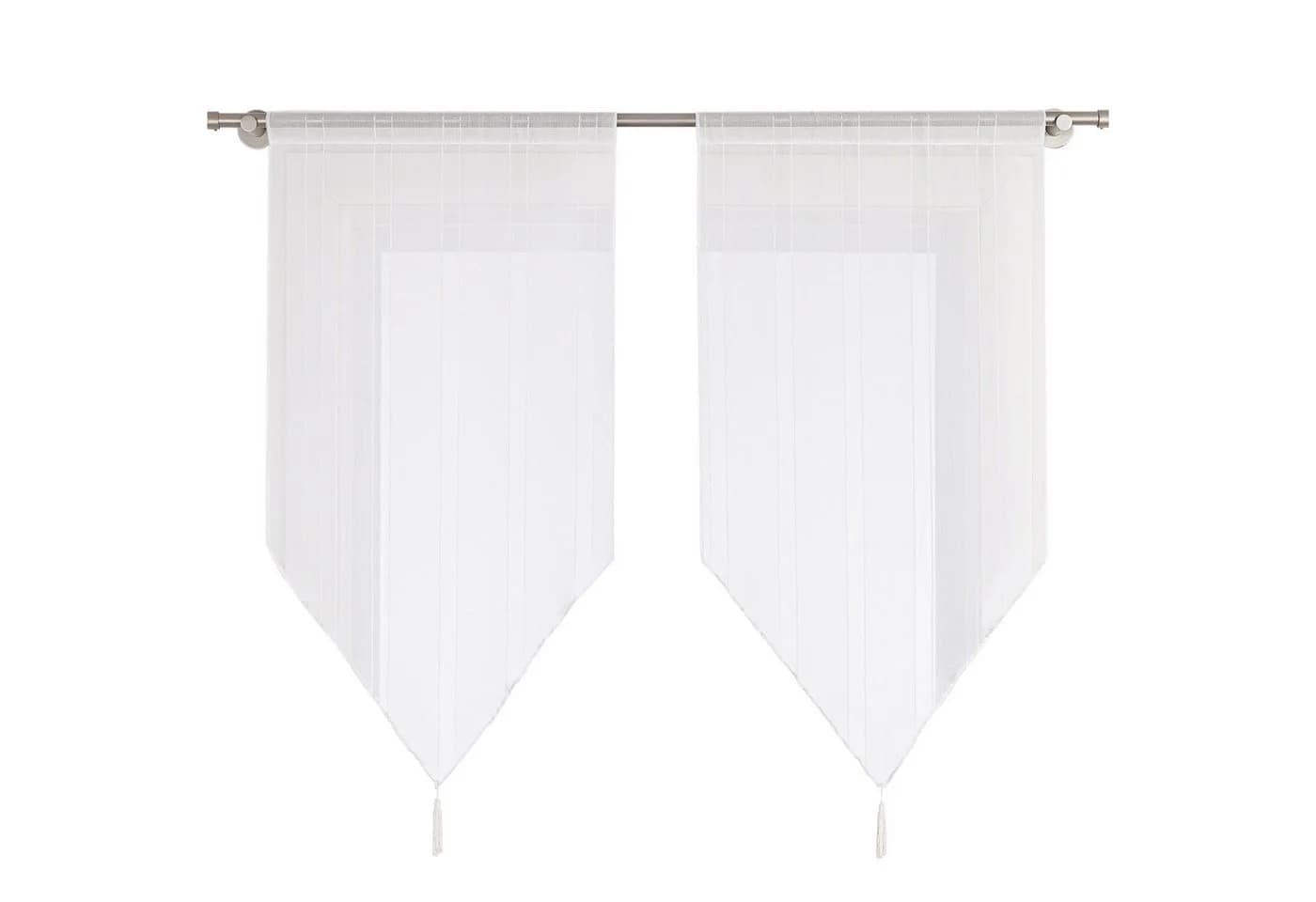 Joyswahl Scheibengardine 2er Set Transparent Voile mit Quaste - Bild 2