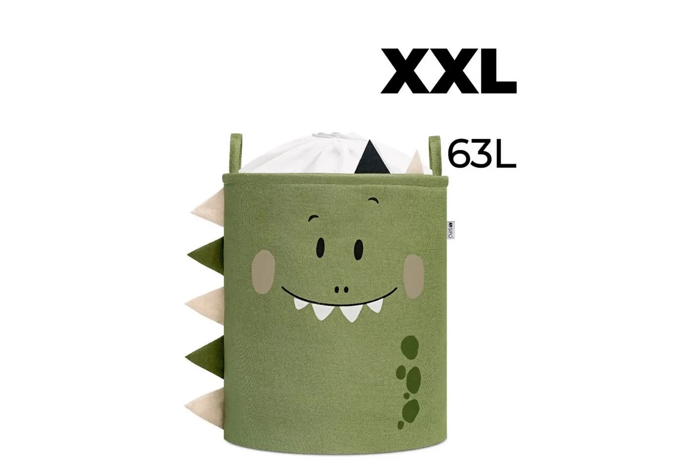 Sipo Aufbewahrungskorb XXL 63L Dino-Motiv Weiß - Bild 2