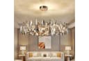 RRBEST Kronleuchter LED Kristall E14 Pendelleuchte Modern Transparent Bild 2