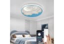 RRBEST LED Deckenleuchte Kinder Stern Mond Dimmbar Fernbedienung Blau Bild 3
