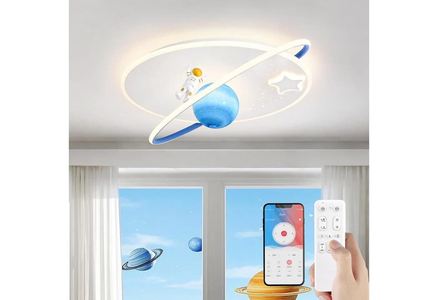 RRBEST LED Deckenleuchte Kinder Dimmbar mit Fernbedienung Modernes Design - Bild 2