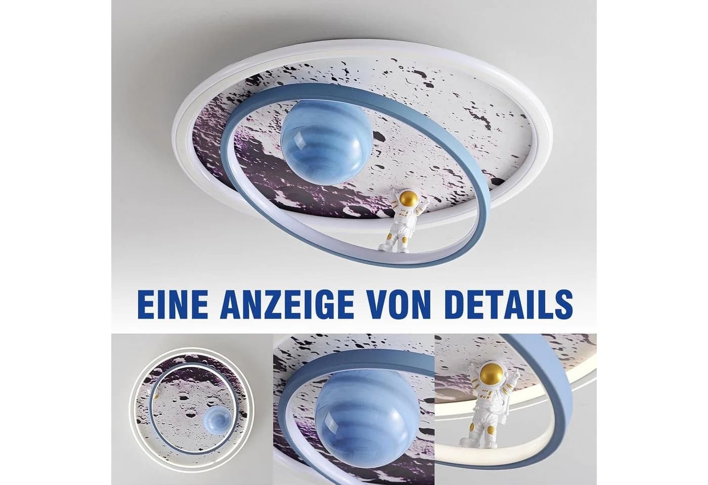 RRBEST LED Deckenleuchte Kinder Dimmbar Mond Astronaut Design Blau - Bild 5