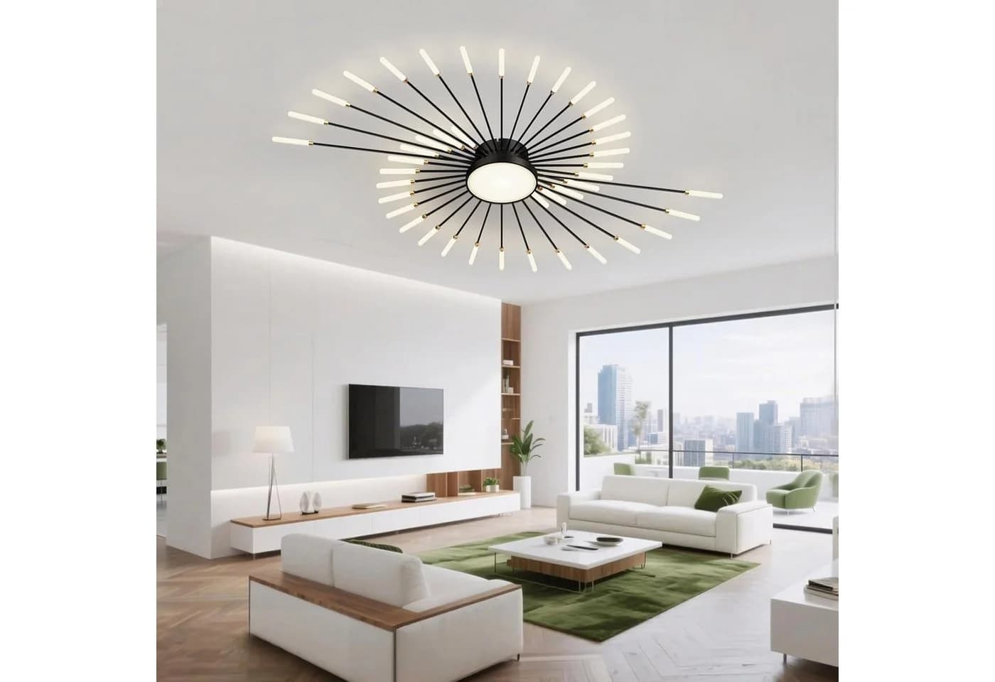 RRBEST LED Deckenleuchte Modern Schwarz Minimalistisch