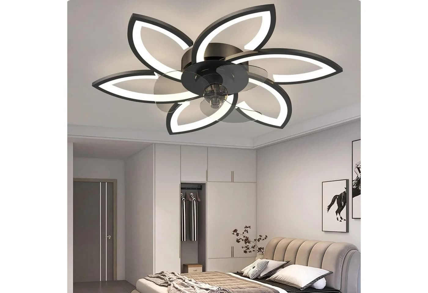 RRBEST Deckenventilator LED Schwarz mit App-Steuerung - Bild 3