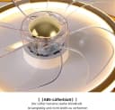 RRBEST Deckenventilator mit Beleuchtung, Modern, Gold Bild 5