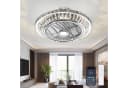 RRBEST Deckenventilator LED Kronleuchte Silber mit Fernbedienung Bild 2
