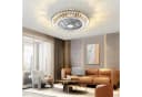 RRBEST Deckenventilator LED Kronleuchte Silber mit Fernbedienung Bild 3