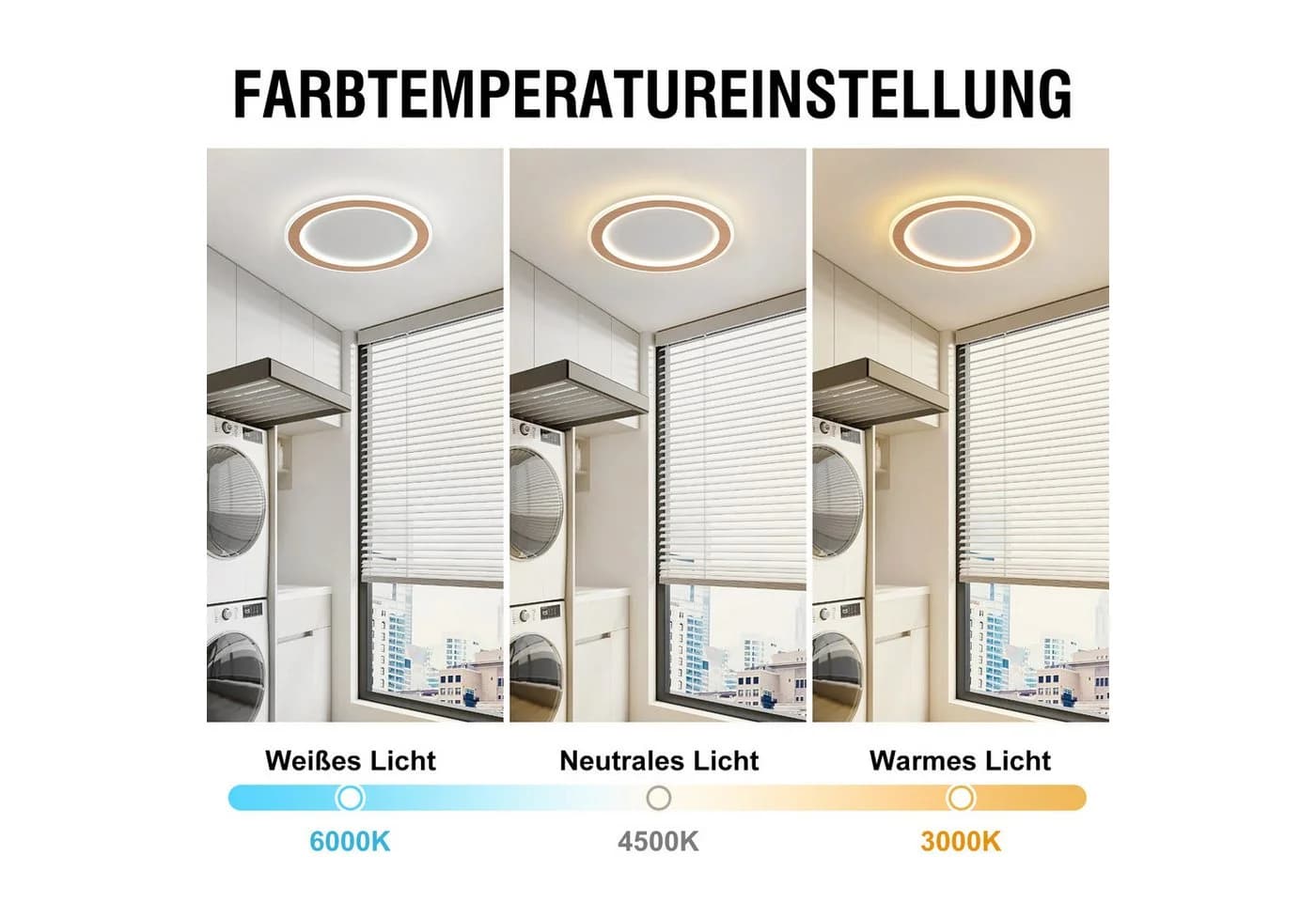 RRBEST LED Deckenleuchte 72cm Dimmbar mit Fernbedienung - Bild 5