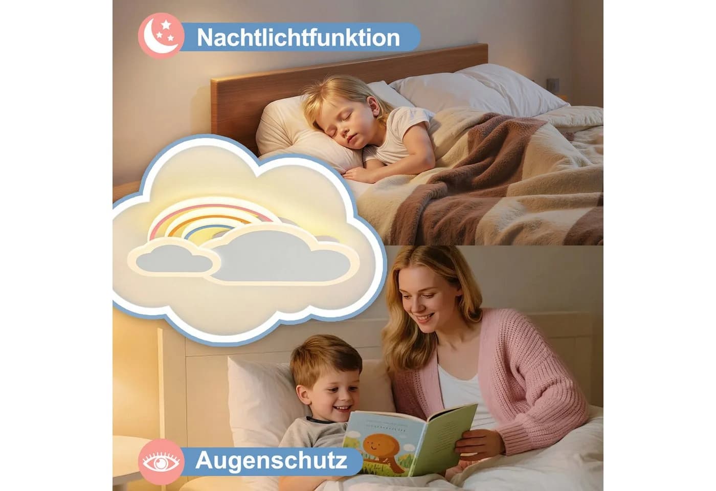 RRBEST LED Deckenleuchte Kinderzimmer Weiß mit Fernbedienung & App - Bild 4