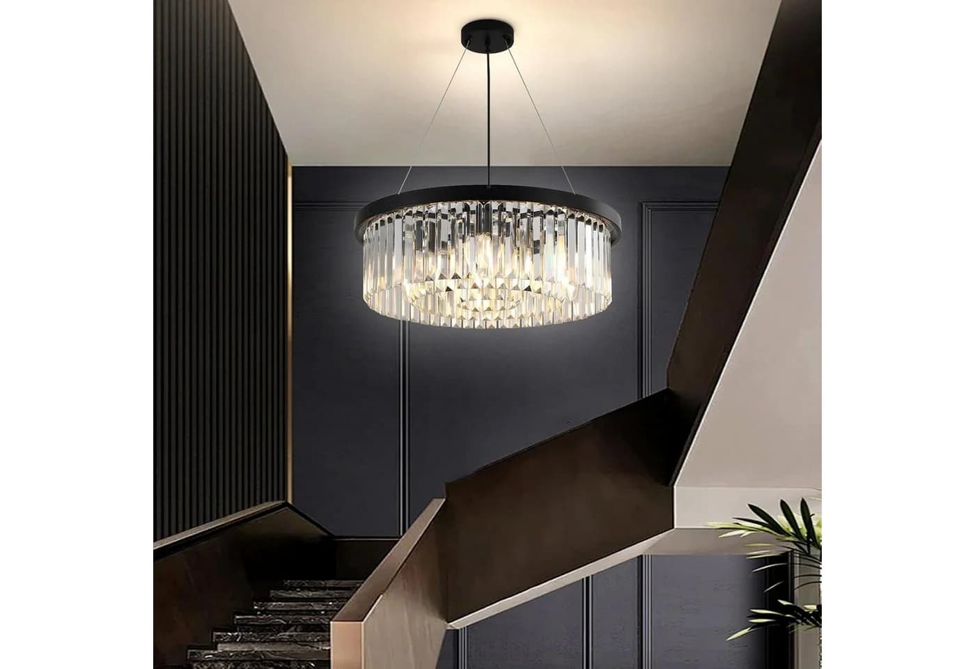 RRBEST Kronleuchter Luxus Kristall Moderne Pendelleuchte Transparent - Bild 3