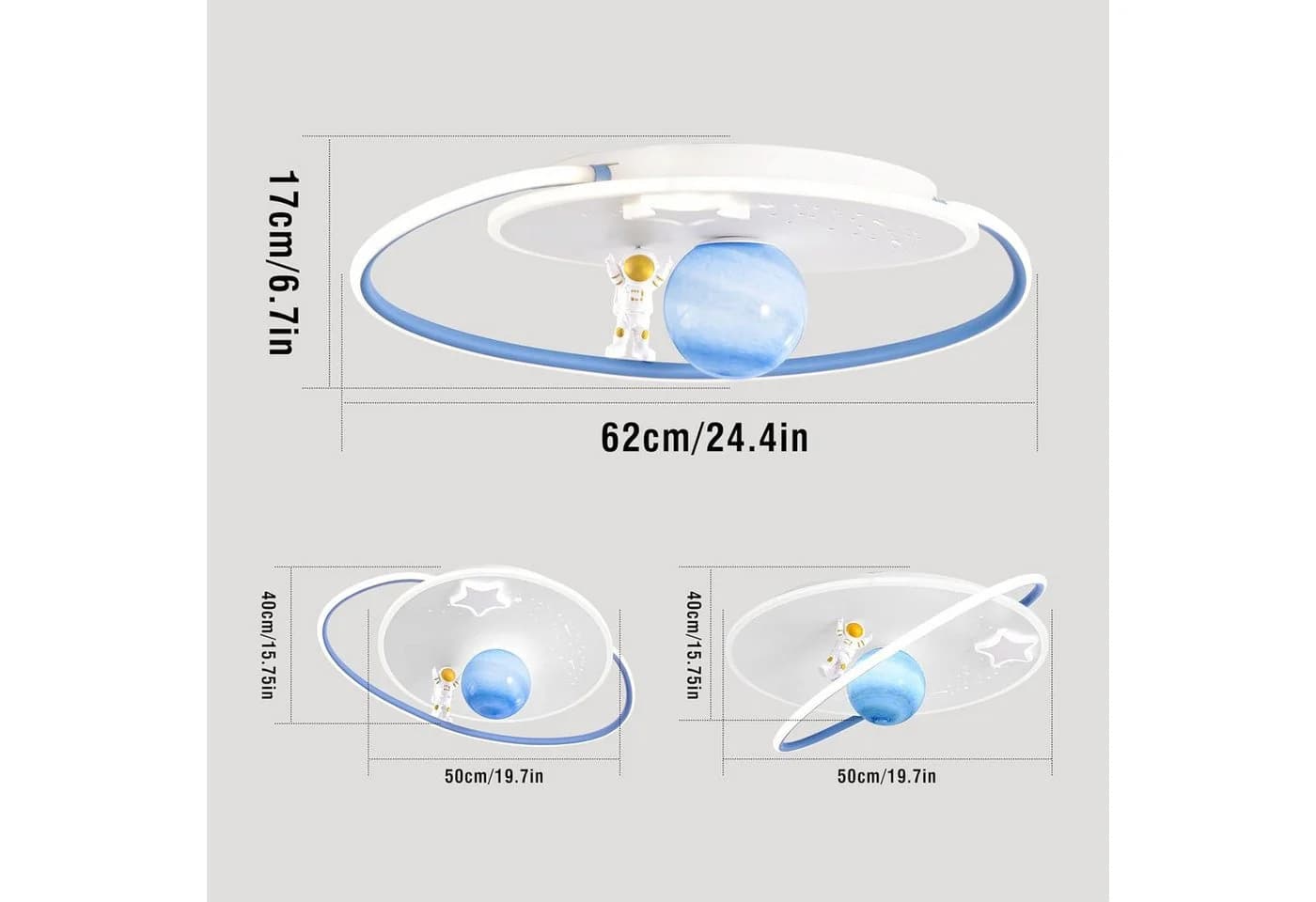 RRBEST LED Deckenleuchte Mond Astronaut Dimmbar Fernbedienung Kinderzimmer - Bild 4