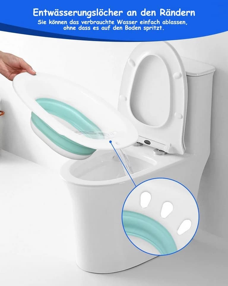 SinLaw Bidet-Einsatz Sitzbad mit Ablaufloch, klappbarer Toilettensitz - Bild 5
