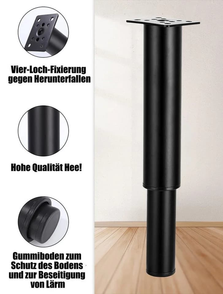 SinLaw Möbelfuß Satz höhenverstellbar 18-34 cm (5-St) mit Schraubendreher - Bild 3