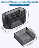 SinLaw Schreibtisch-Organizer Metall 9 Sortierfächer Schublade Stifthalter Bild 1