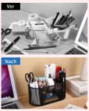 SinLaw Schreibtisch-Organizer Metall 9 Sortierfächer Schublade Stifthalter Bild 5