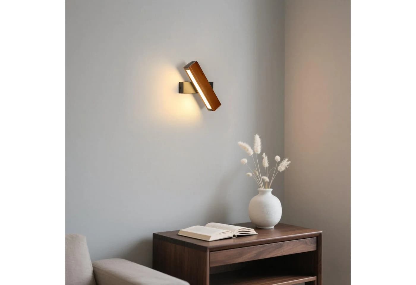 Riserva Wandleuchte LED Holz Warmweiß Modern - Bild 4