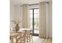 Topfinel Gardine Leinen Vorhänge mit Ösen Boho Beige/Grün/Weiß Bild 1