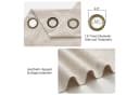Topfinel Gardine Beige Boho Leinenoptik mit Ösen Bild 4