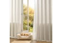 Topfinel Gardine Weiß Leinenoptik Modern mit Ösen Bild 5