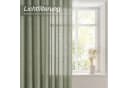Topfinel Gardine Salbeigrün Leinenoptik Halbtransparent mit Ösen Bild 4