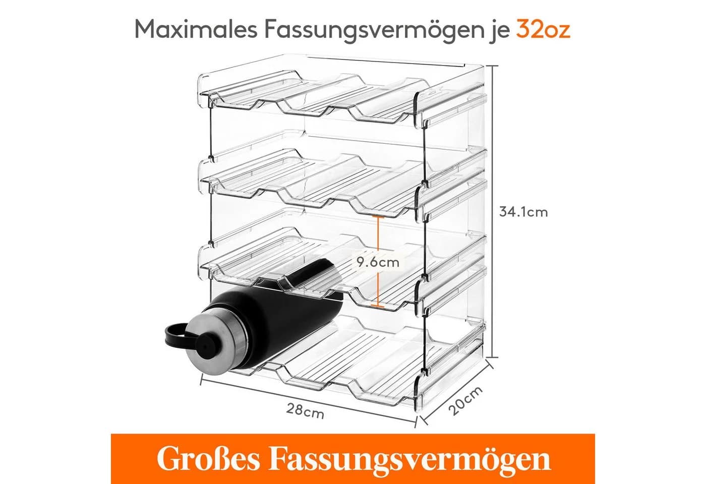 Lifewit Küchenorganizer-Set Stapelbarer Flaschenhalter - Bild 5