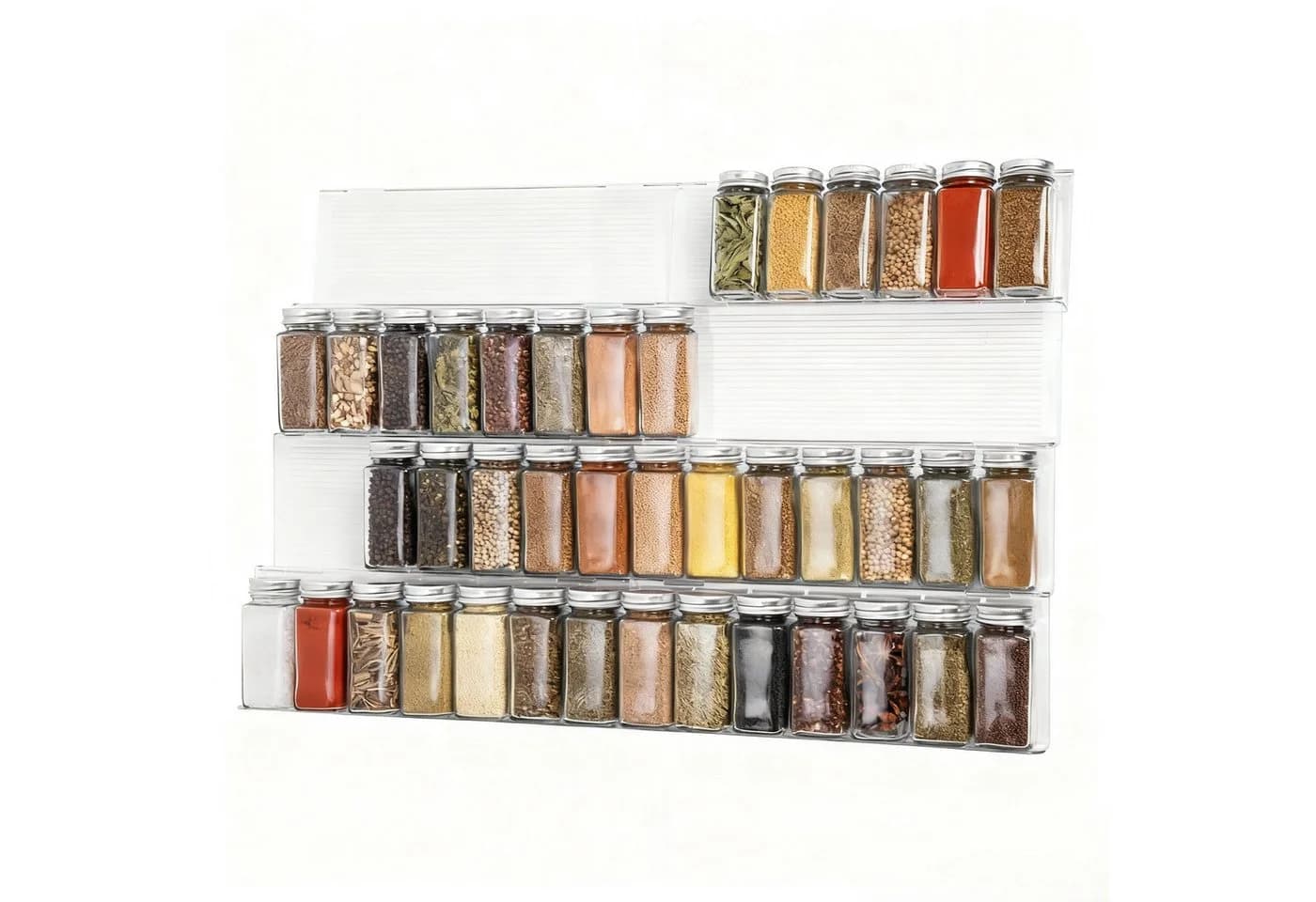 Lifewit Justierbarer Gewürzständer 8-tlg. Weiß Expandable Organizer - Bild 2