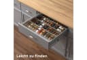 Lifewit Justierbarer Gewürzständer 8-tlg. Weiß Expandable Organizer Bild 4
