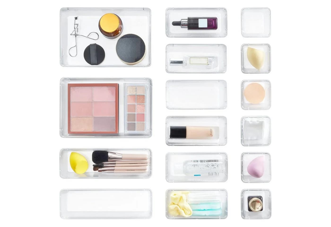 Lifewit Make-Up Organizer 16-tlg. Klarer Kunststoff - Bild 2