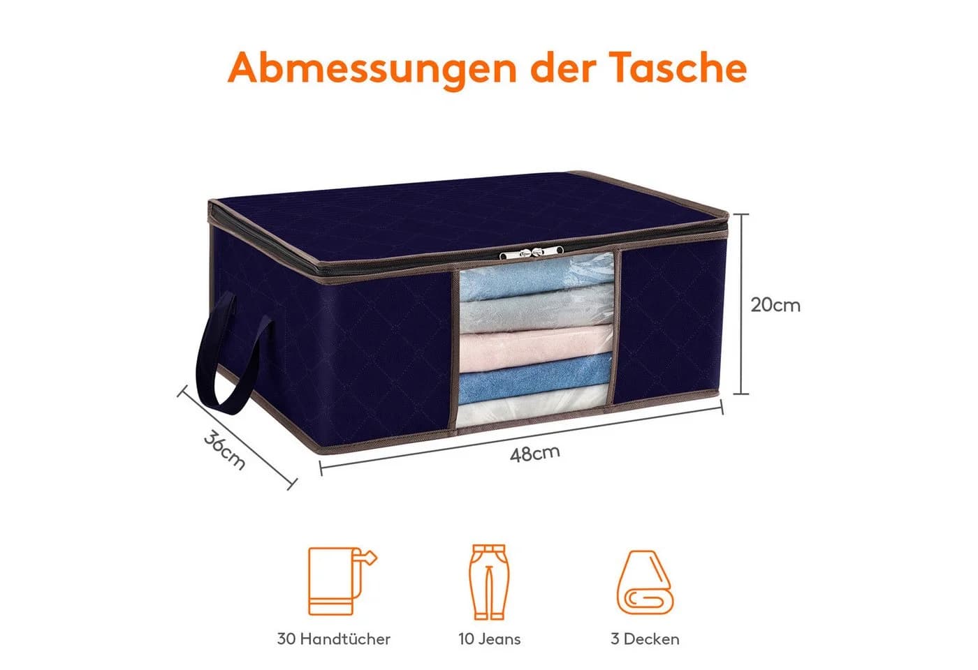 Lifewit Aufbewahrungsdose 3er-Set Große Boxen Blau - Bild 4