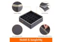 Lifewit Aufbewahrungsdose Socken Unterwäsche Schubladen Organizer 24 Zellen Grau Bild 4