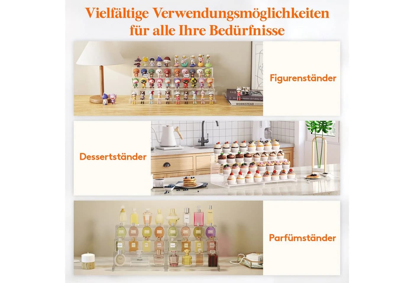 Lifewit Cupcake Display Ständer Kunststoff 2-tlg. - Bild 3