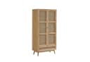 Thanaddo 2-türiger Kleiderschrank mit Rattan-Tür und Aufhängesystem Bild 2