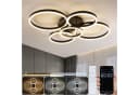 Nettlife LED Deckenleuchte Dimmbar Wohnzimmer Gold Bild 2