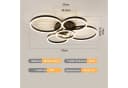 Nettlife LED Deckenleuchte Dimmbar Wohnzimmer Gold Bild 5