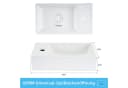 Nettlife Waschbecken Keramik Eckig Klein 51CM Hängewaschbecken Mit Hahnloch Bild 3