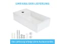 Nettlife Waschbecken Keramik Eckig Klein 51CM Hängewaschbecken Mit Hahnloch Bild 4