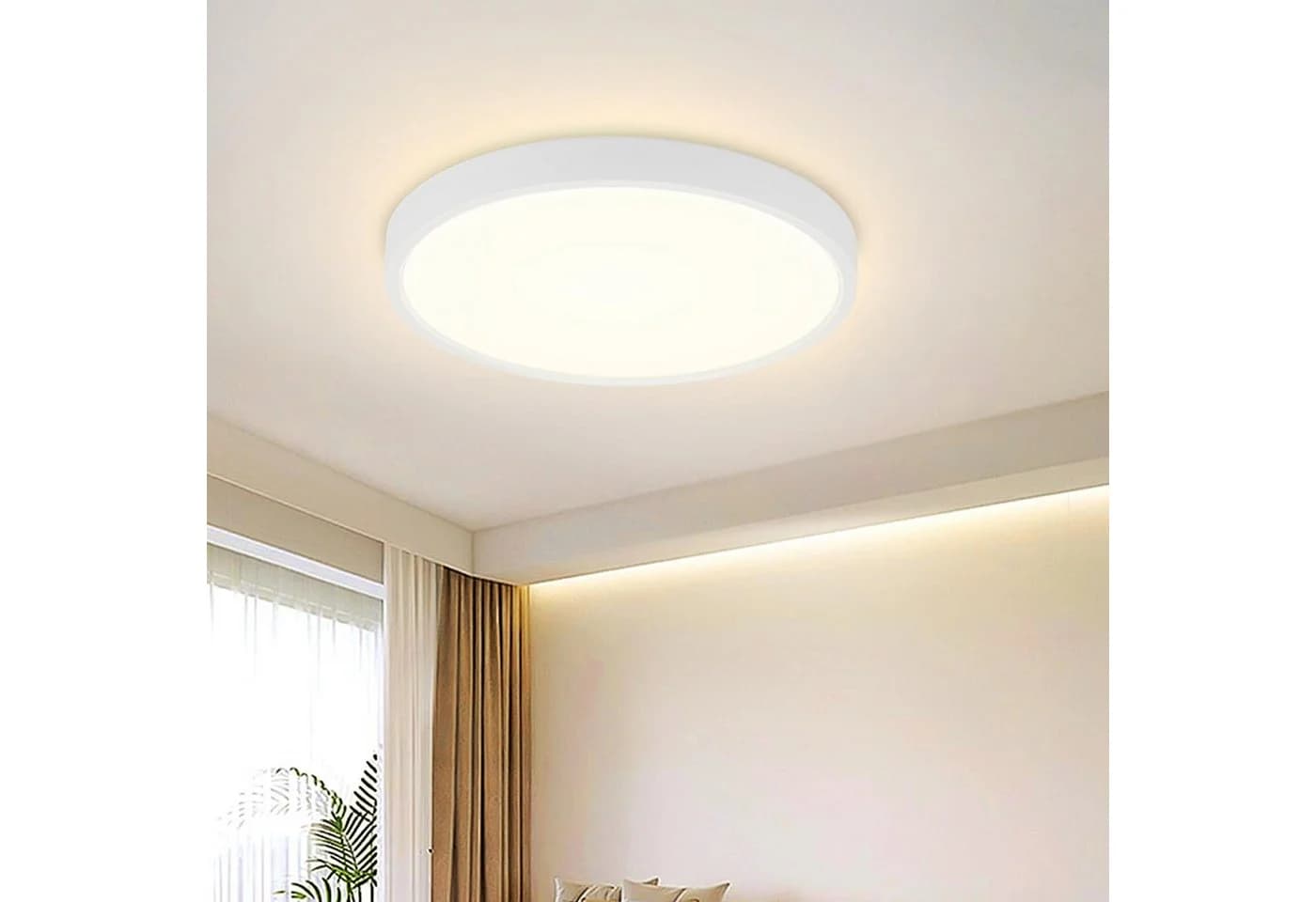 Nettlife LED Panel Deckenleuchte 17cm Warmweiß Kunststoff