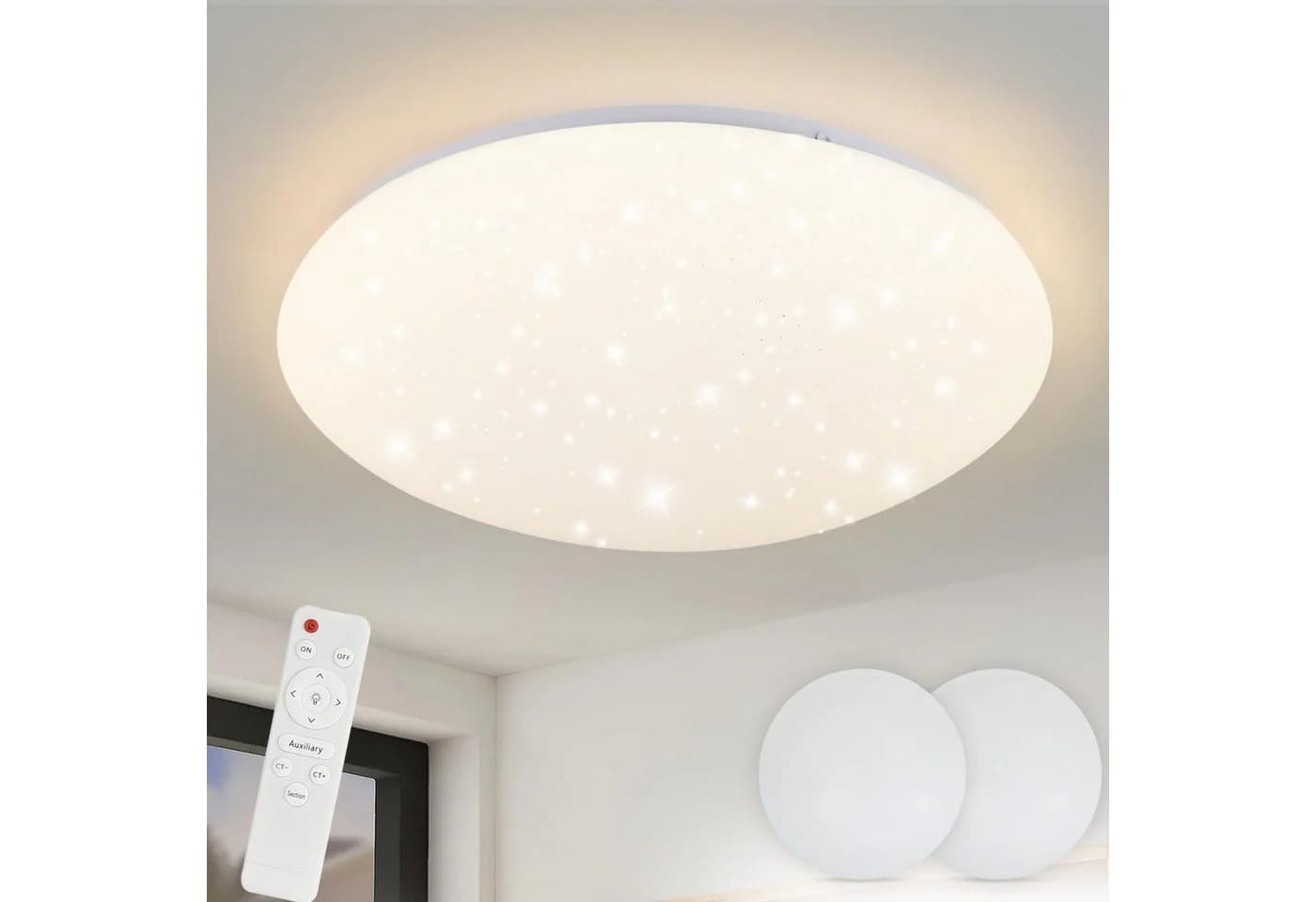 Nettlife LED Deckenleuchte Sternenhimmel Dimmbar mit Fernbedienung 28CM - Bild 2