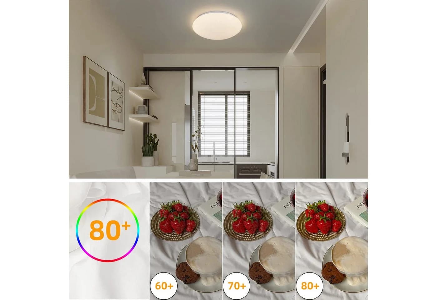 Nettlife LED Deckenleuchte Sternenhimmel Dimmbar mit Fernbedienung 28CM - Bild 5