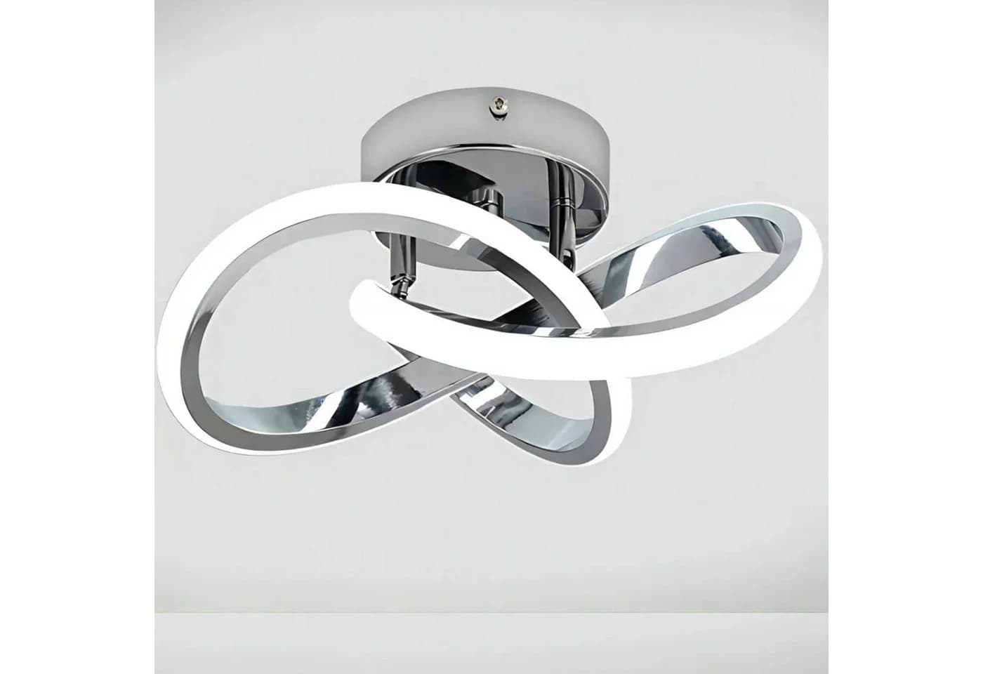 Riserva LED Deckenleuchte Kleeblatt Design Chrom 22W - Bild 2