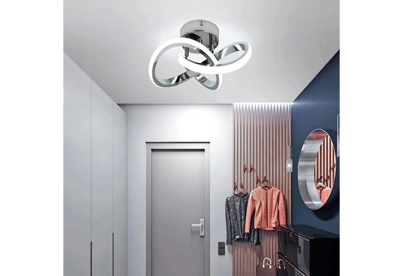 Riserva LED Deckenleuchte Kleeblatt Design Chrom 22W - Bild 3