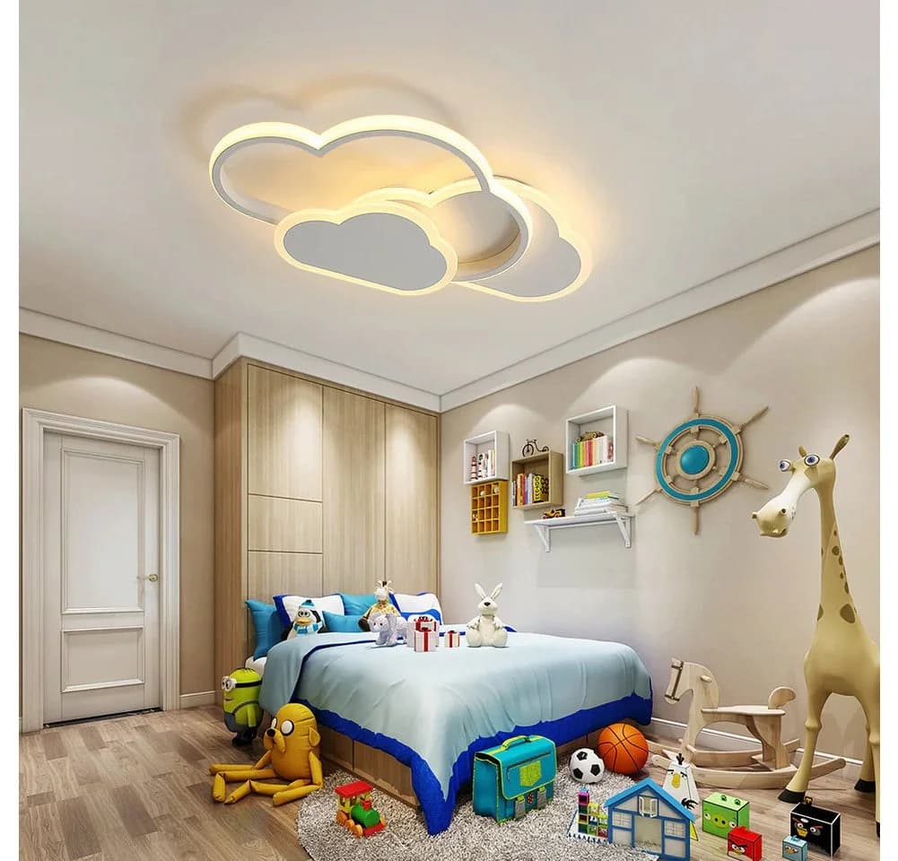 Riserva LED Deckenleuchte Wolken Design Weiß 32W Dimmbar mit Fernbedienung