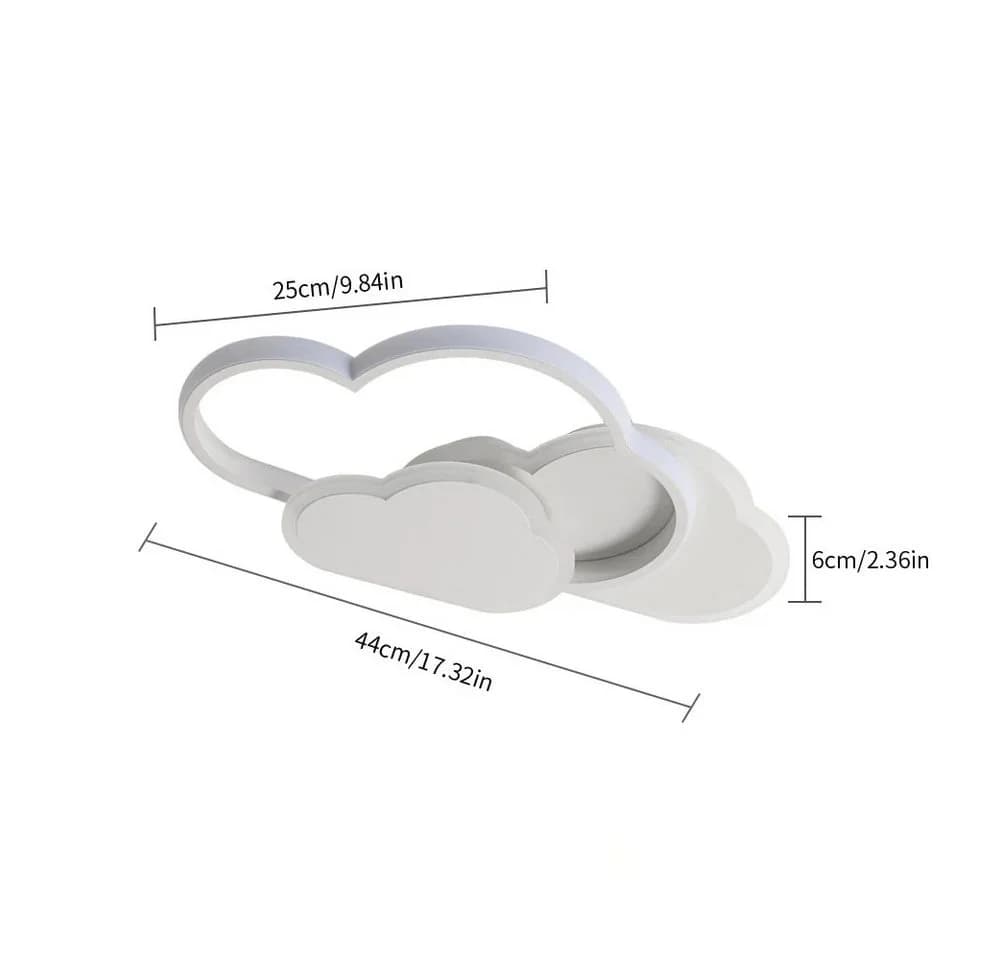 Riserva LED Deckenleuchte Wolken Design Weiß 32W Dimmbar mit Fernbedienung - Bild 3