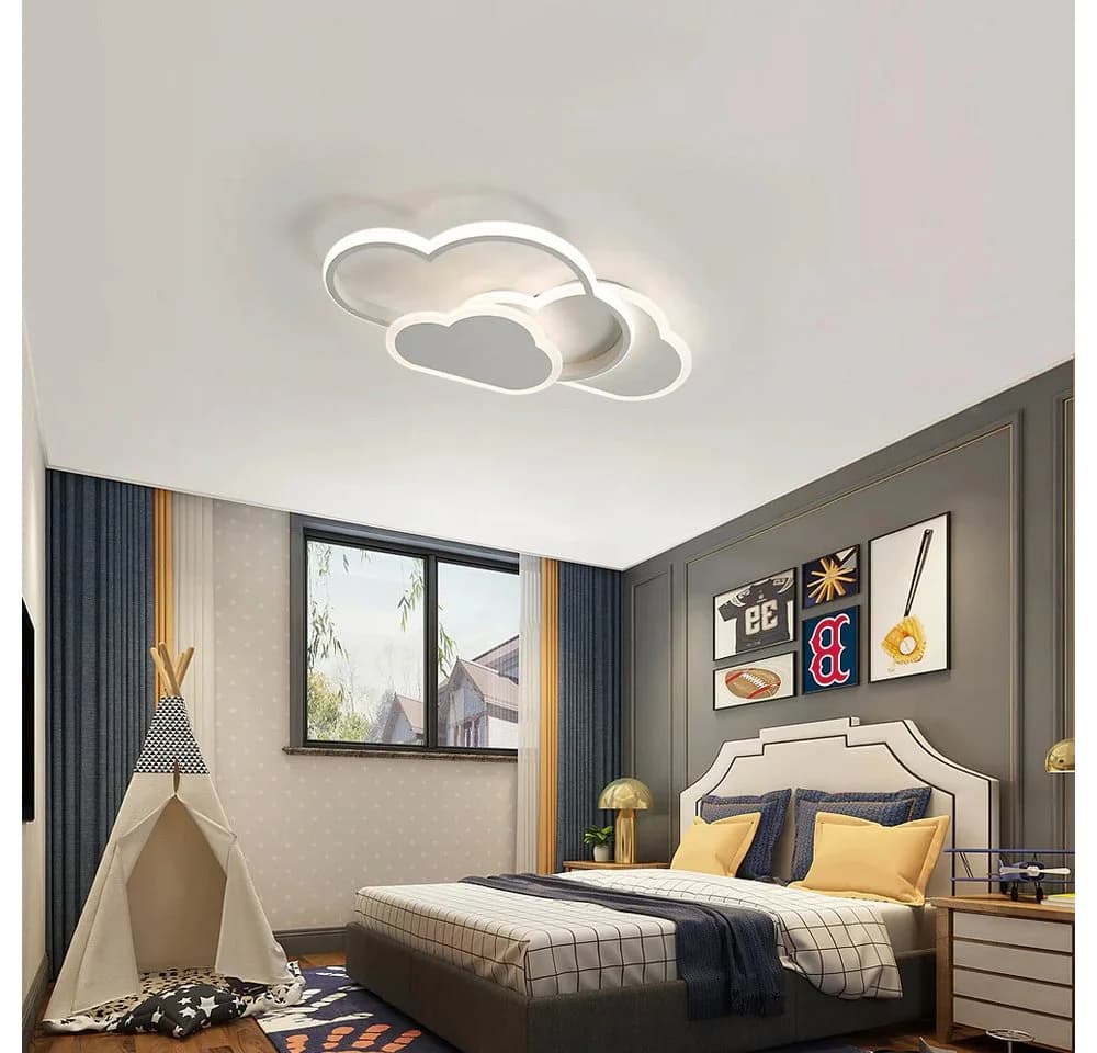 Riserva LED Deckenleuchte Wolken Design Weiß 32W Dimmbar mit Fernbedienung - Bild 4