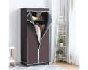 COSTWAY Stoffschrank Kleiderschrank mit Kleiderstange & Ablage, 172x74x50cm Bild 1
