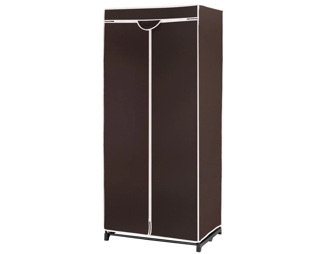 COSTWAY Stoffschrank Kleiderschrank mit Kleiderstange & Ablage, 172x74x50cm - Bild 2