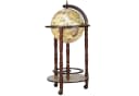 COSTWAY Weinregal Globusbar Servierwagen mit Rollen Hellbraun Massivholz Bild 2