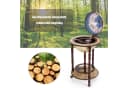 COSTWAY Weinregal Globusbar Servierwagen mit Rollen Hellbraun Massivholz Bild 4