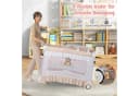 COSTWAY Kinderbett Reisebett rosa mit Baldachin und Wickelauflage Bild 5